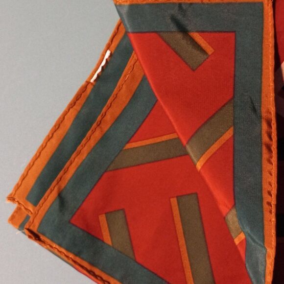 Lots of stripes in Blue Red Green and Gold Scarf Granny chic, Grandma core - Picture 7 of 7